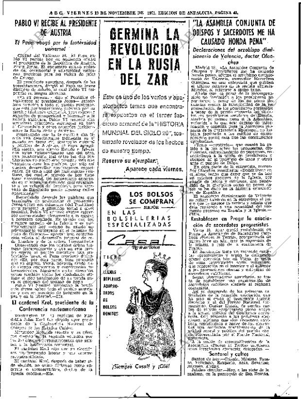 ABC SEVILLA 19-11-1971 página 45