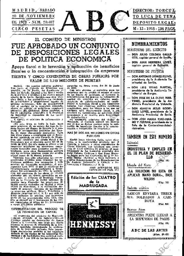 ABC MADRID 20-11-1971 página 25