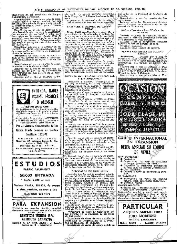 ABC MADRID 20-11-1971 página 28