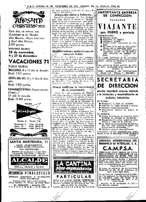 ABC MADRID 20-11-1971 página 34