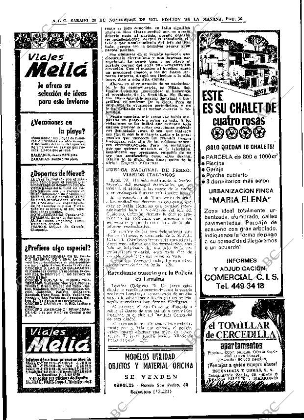 ABC MADRID 20-11-1971 página 36