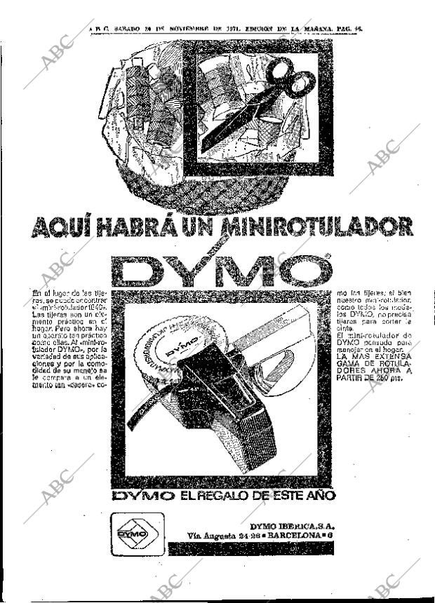 ABC MADRID 20-11-1971 página 46
