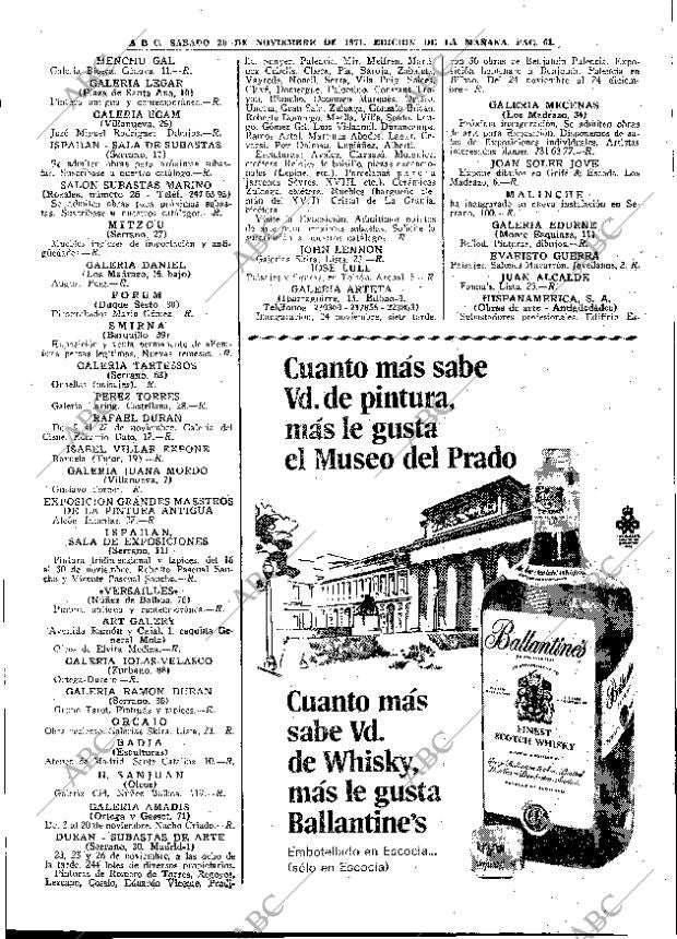 ABC MADRID 20-11-1971 página 61