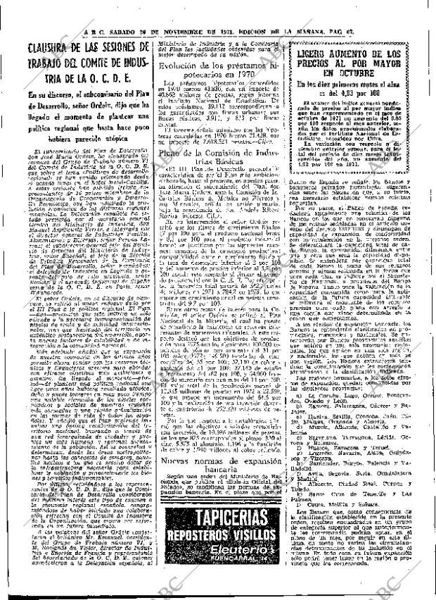 ABC MADRID 20-11-1971 página 67