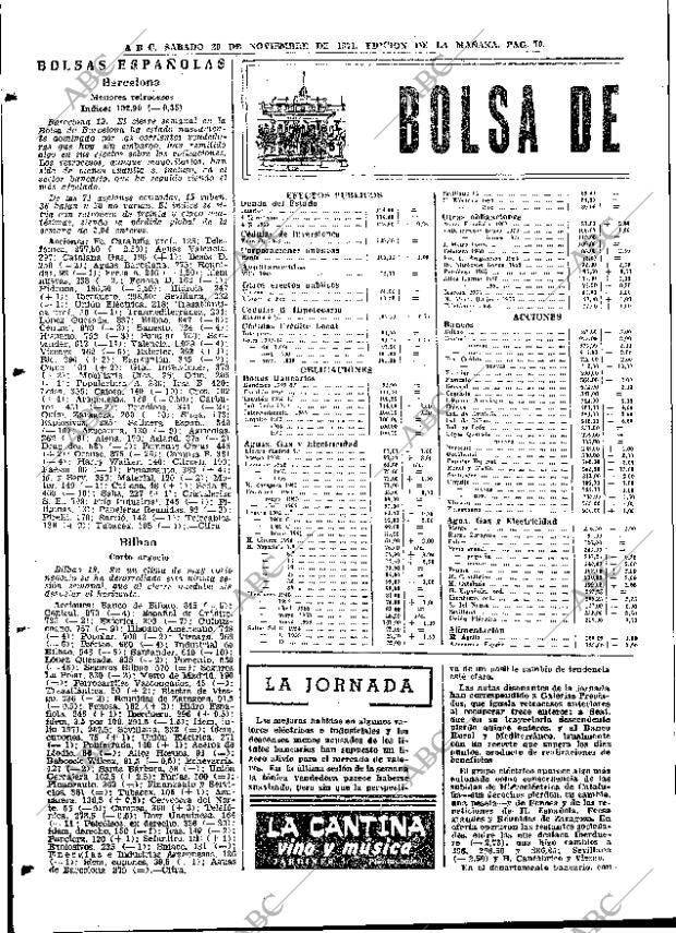 ABC MADRID 20-11-1971 página 70