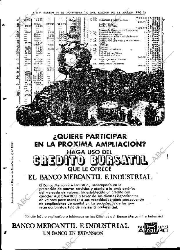ABC MADRID 20-11-1971 página 72