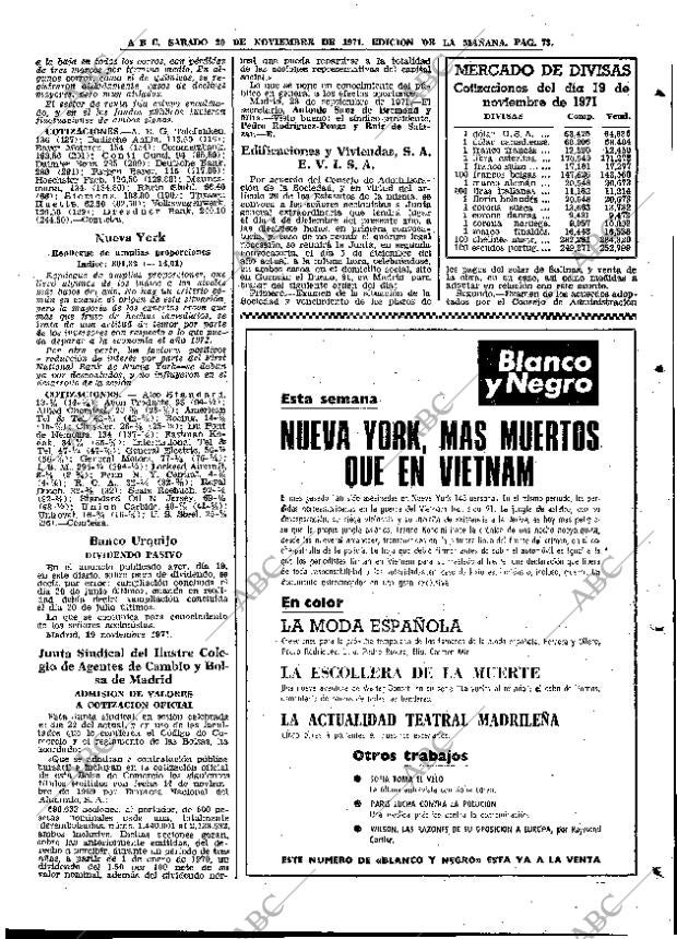 ABC MADRID 20-11-1971 página 73