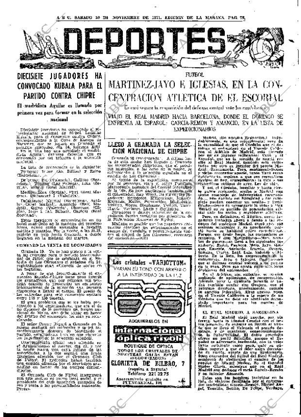 ABC MADRID 20-11-1971 página 75