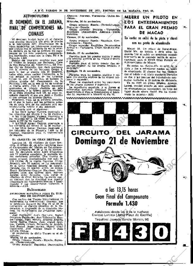 ABC MADRID 20-11-1971 página 81