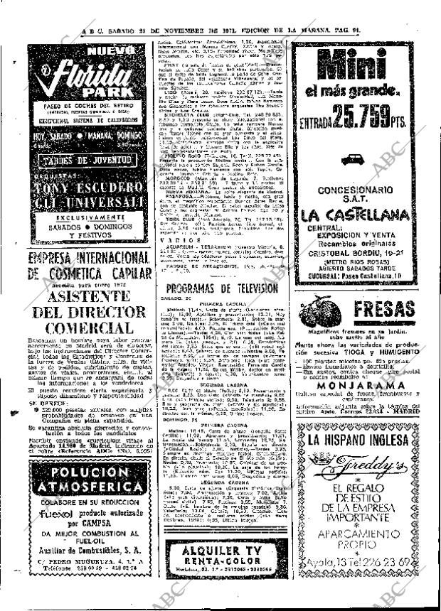 ABC MADRID 20-11-1971 página 94