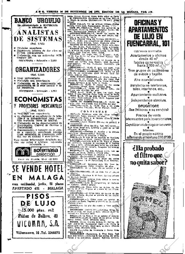 ABC MADRID 26-11-1971 página 100