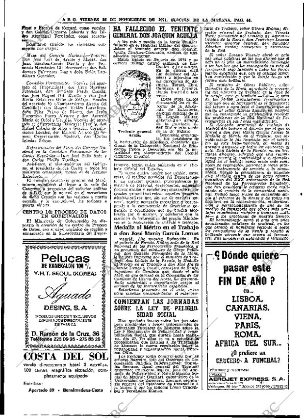 ABC MADRID 26-11-1971 página 44