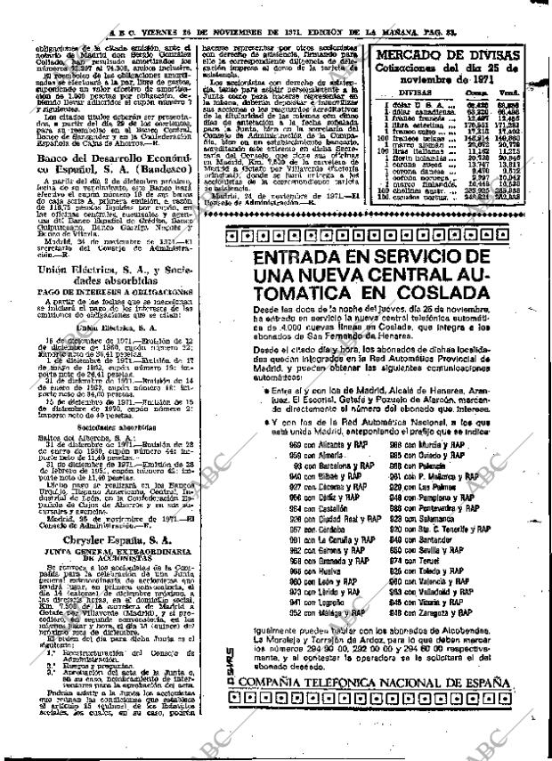 ABC MADRID 26-11-1971 página 83