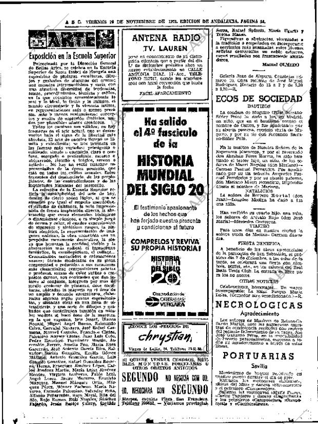 ABC SEVILLA 26-11-1971 página 54