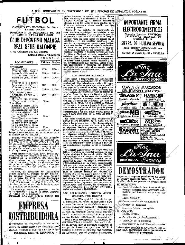 ABC SEVILLA 28-11-1971 página 62