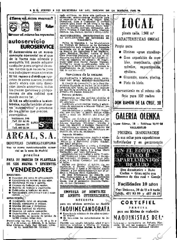 ABC MADRID 02-12-1971 página 70