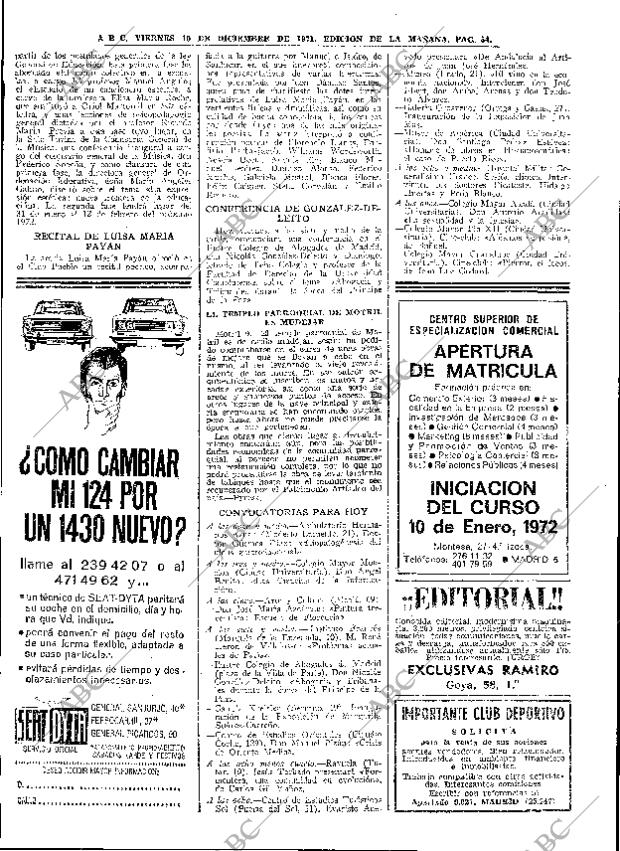 ABC MADRID 10-12-1971 página 54