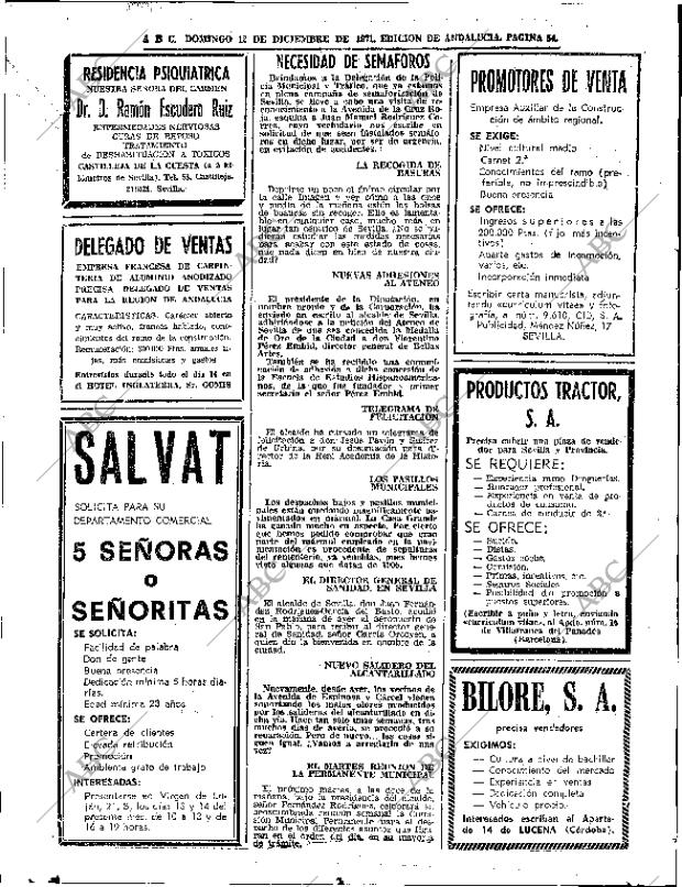 ABC SEVILLA 12-12-1971 página 54