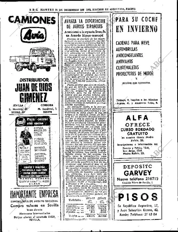 ABC SEVILLA 14-12-1971 página 70