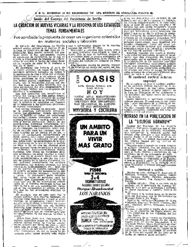 ABC SEVILLA 19-12-1971 página 42