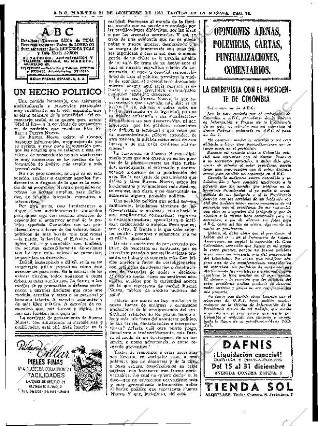 ABC MADRID 21-12-1971 página 26