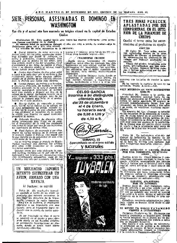 ABC MADRID 21-12-1971 página 43