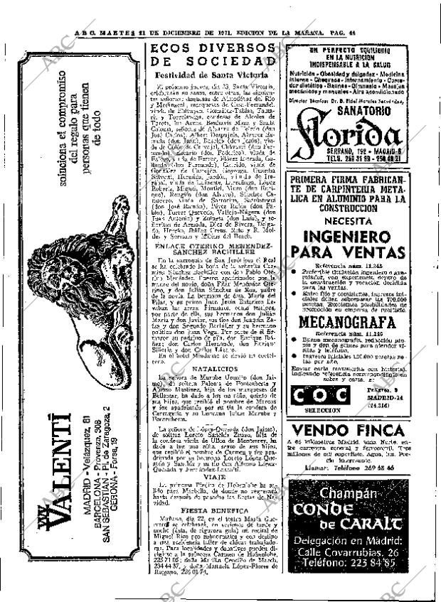 ABC MADRID 21-12-1971 página 44