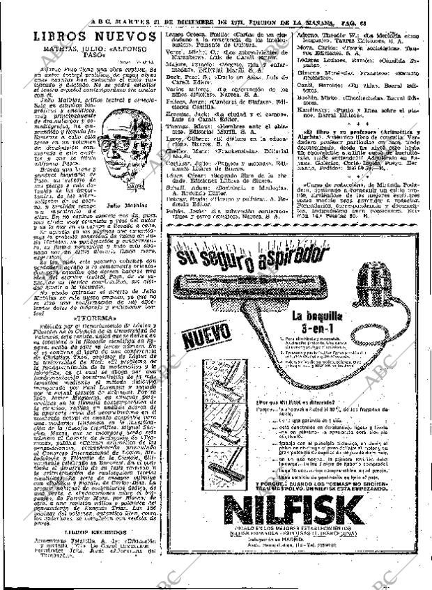 ABC MADRID 21-12-1971 página 63