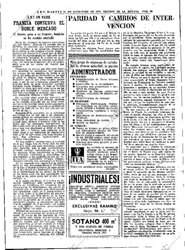 ABC MADRID 21-12-1971 página 69