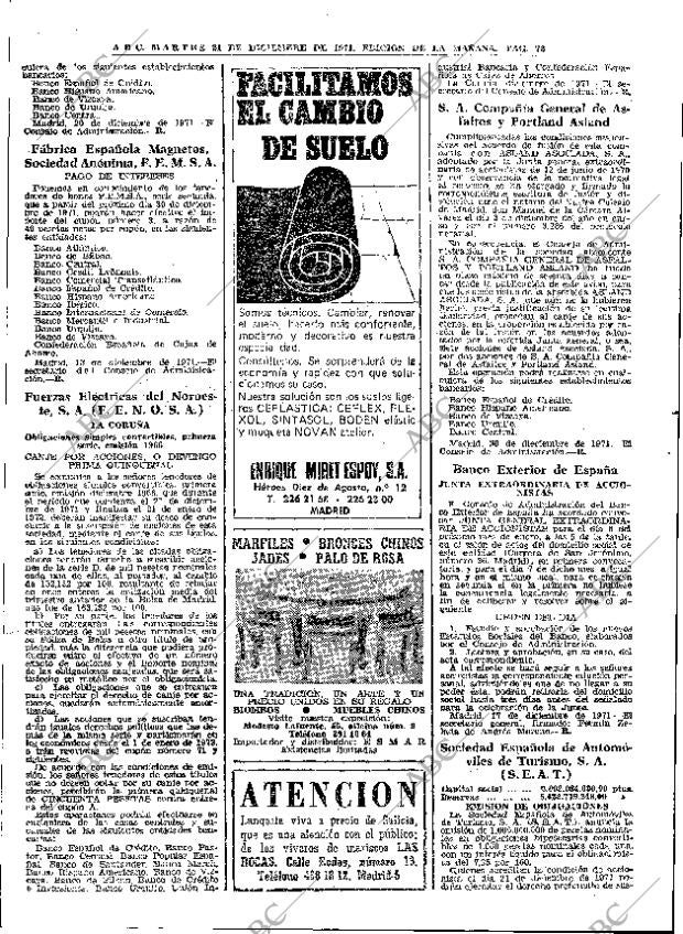 ABC MADRID 21-12-1971 página 72