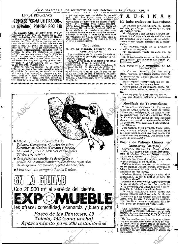 ABC MADRID 21-12-1971 página 87