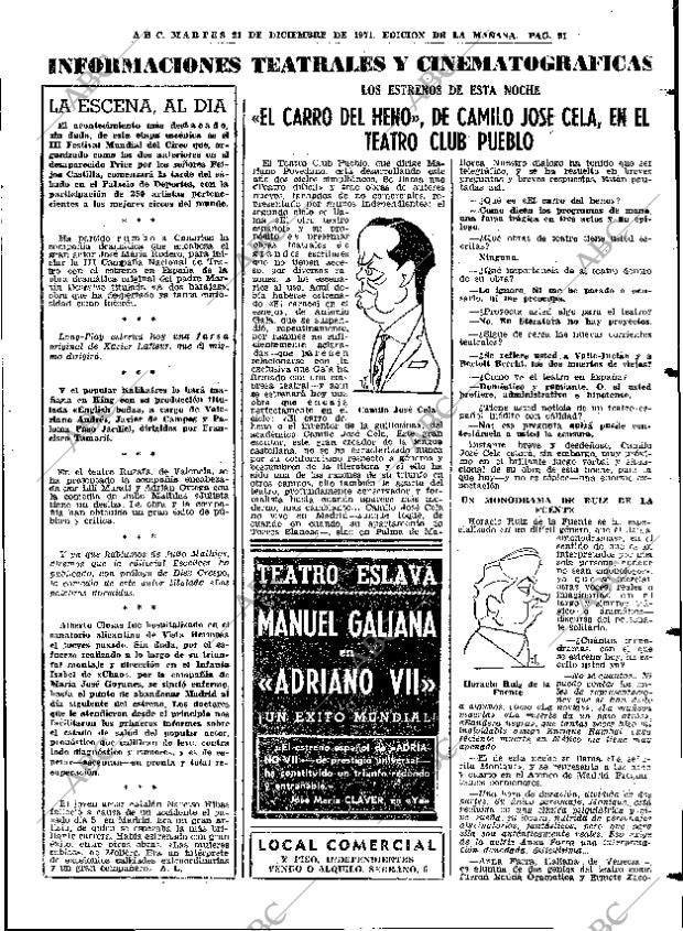 ABC MADRID 21-12-1971 página 91
