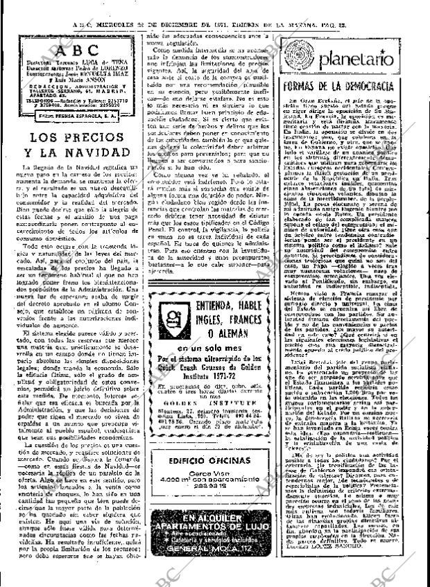 ABC MADRID 22-12-1971 página 22