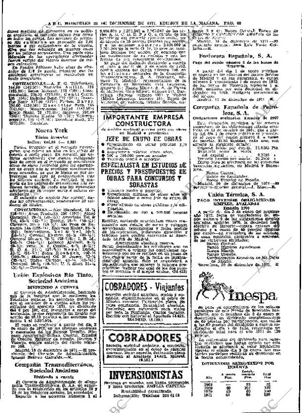 ABC MADRID 22-12-1971 página 68