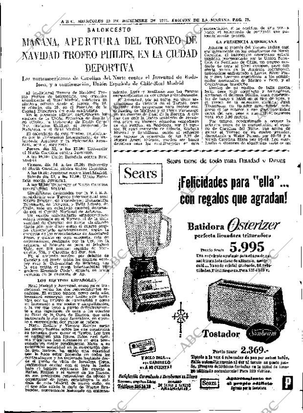 ABC MADRID 22-12-1971 página 75