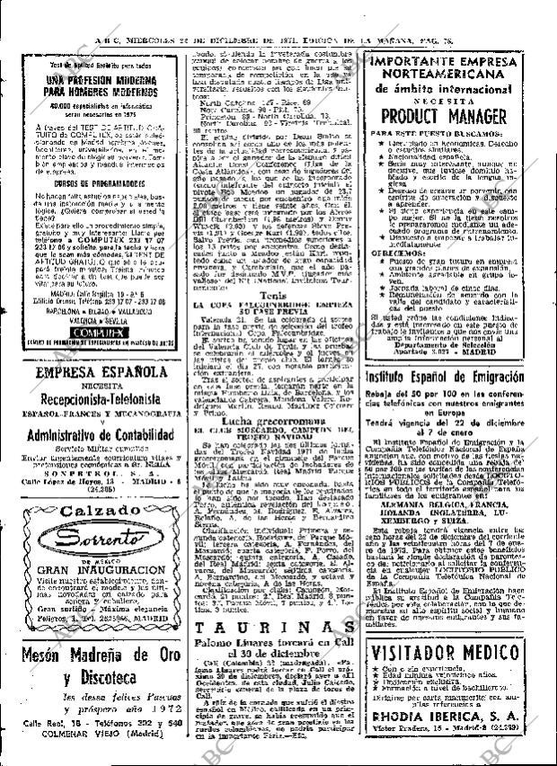ABC MADRID 22-12-1971 página 76