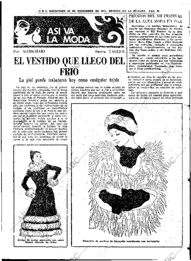 ABC MADRID 22-12-1971 página 81
