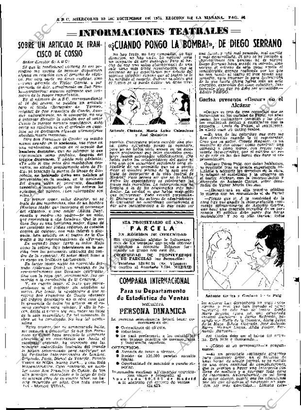 ABC MADRID 22-12-1971 página 85