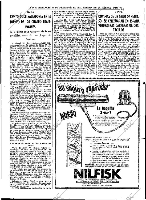ABC MADRID 29-12-1971 página 71