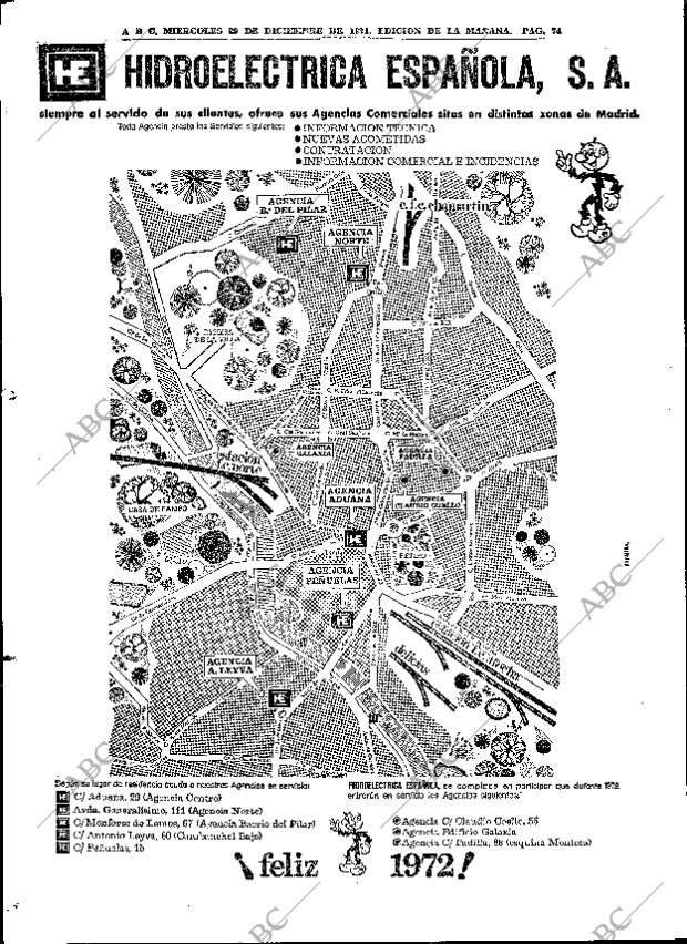 ABC MADRID 29-12-1971 página 74