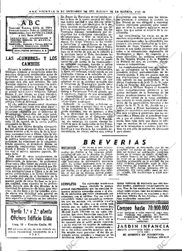 ABC MADRID 31-12-1971 página 22