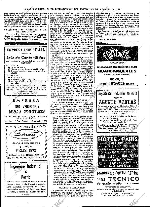 ABC MADRID 31-12-1971 página 26