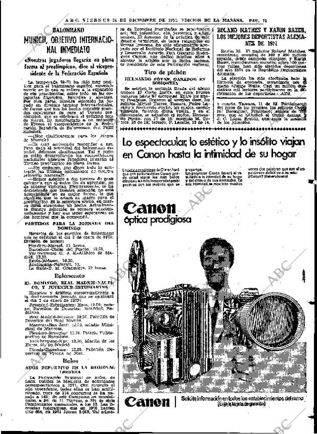 ABC MADRID 31-12-1971 página 71