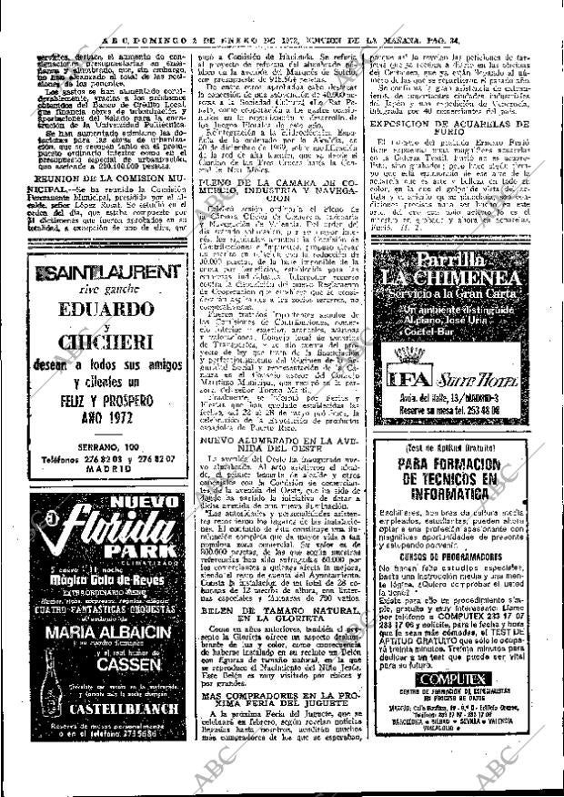 ABC MADRID 02-01-1972 página 34