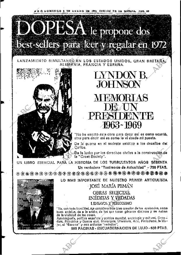 ABC MADRID 02-01-1972 página 66