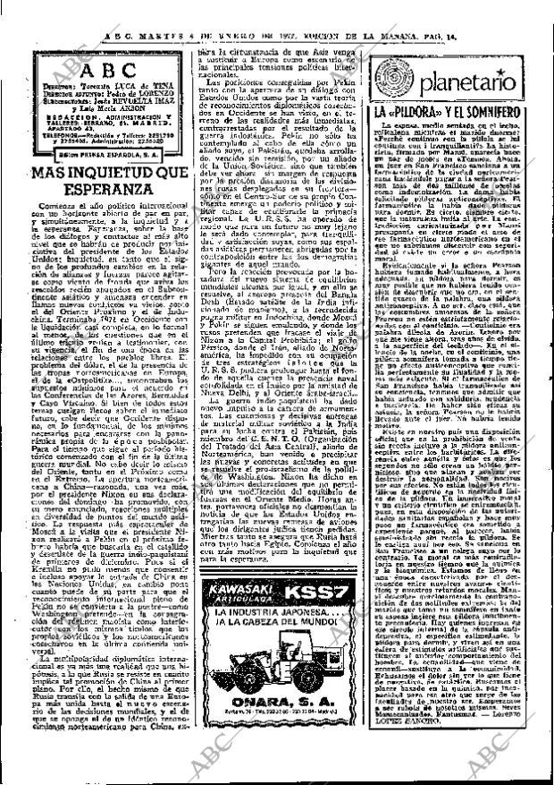ABC MADRID 04-01-1972 página 14