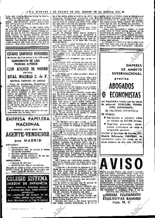 ABC MADRID 04-01-1972 página 64