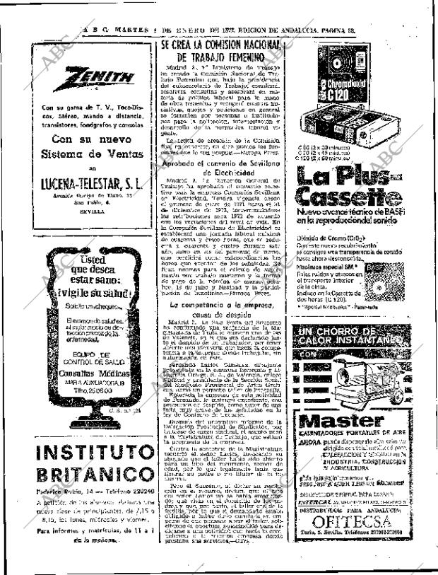 ABC SEVILLA 04-01-1972 página 22