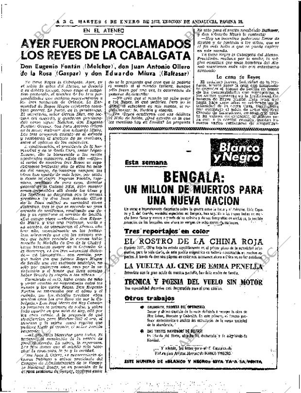 ABC SEVILLA 04-01-1972 página 23