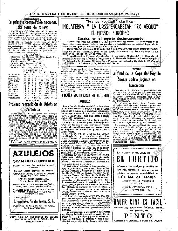 ABC SEVILLA 04-01-1972 página 49